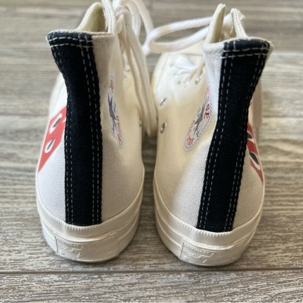 Converse x Comme des Garcons PLAY Chuck 70 High Top Heart Sneakers 6M 8W - Picture 9 of 16